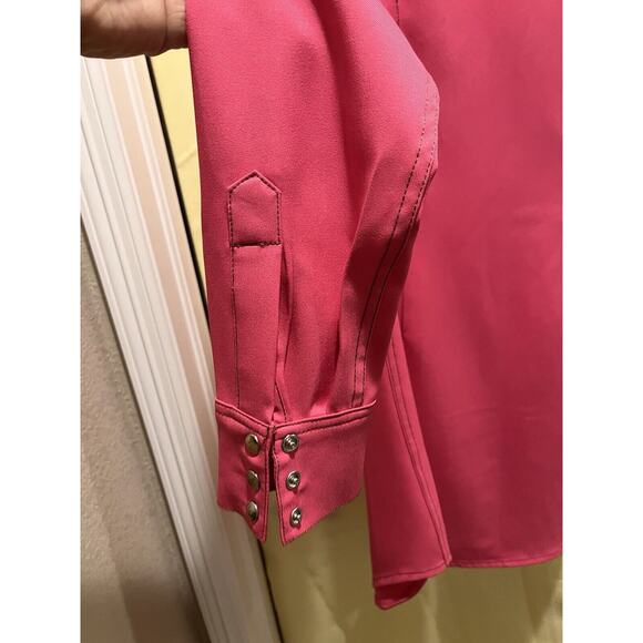Cowgirl Justice Womens Size Small Duster Jacket Rodeo Pink Snap Button Up - Picture 5 of 8